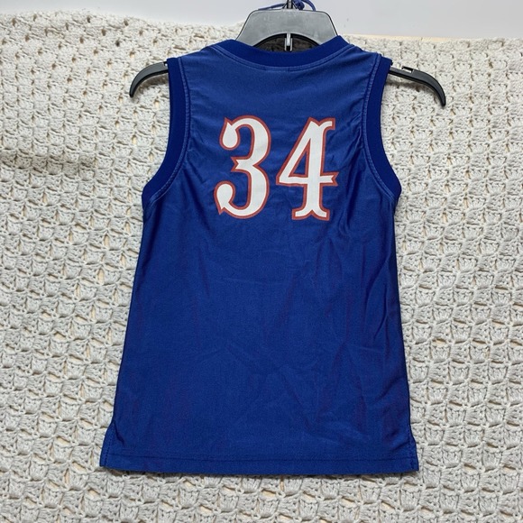 Kansas  Jersey Shirt Boys‎ XL Blue Adidas College Basketball  #34 - Picture 5 of 9